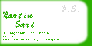 martin sari business card